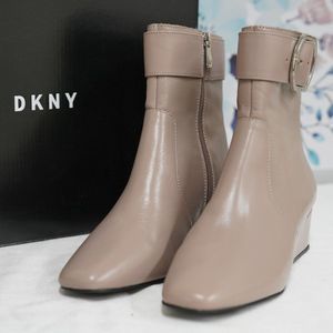 dkny women's lucy buckled booties